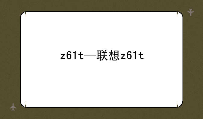 z61t—联想z61t